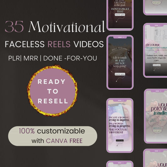 35 Done For You Motivational Reels Videos With Master Resell Rights
